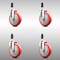 Service Caster 5 Inch 316SS Red Polyurethane Swivel 1 Inch Expanding Stem Caster Set SCC SCC-SS316EX20S514-PPUB-RED-1-4 - alternate 1
